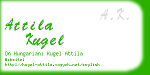 attila kugel business card